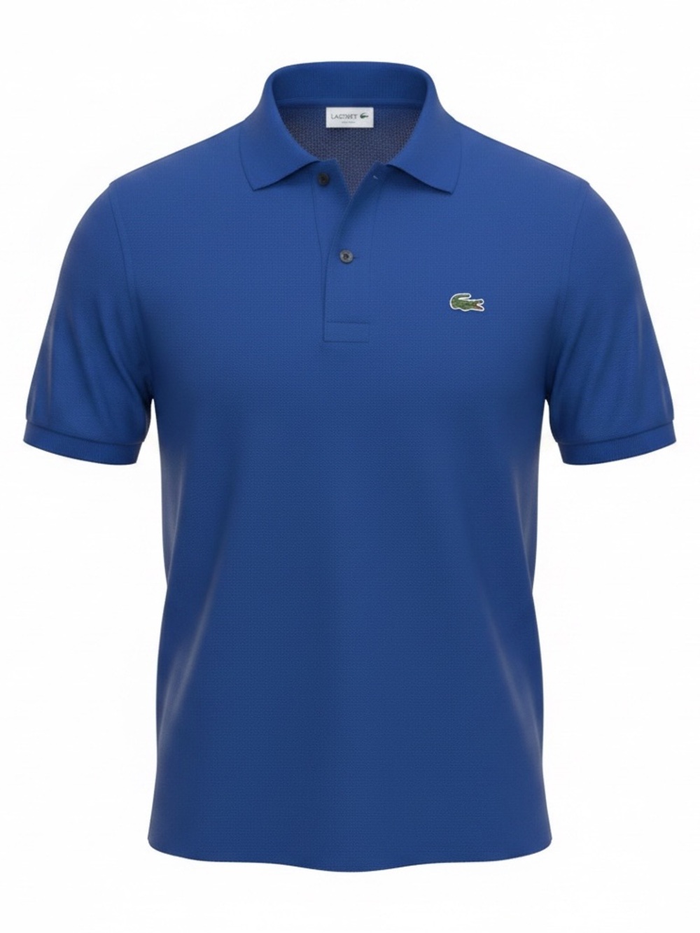Lacoste Men's Royal Blue Pique Polo with Green Croc